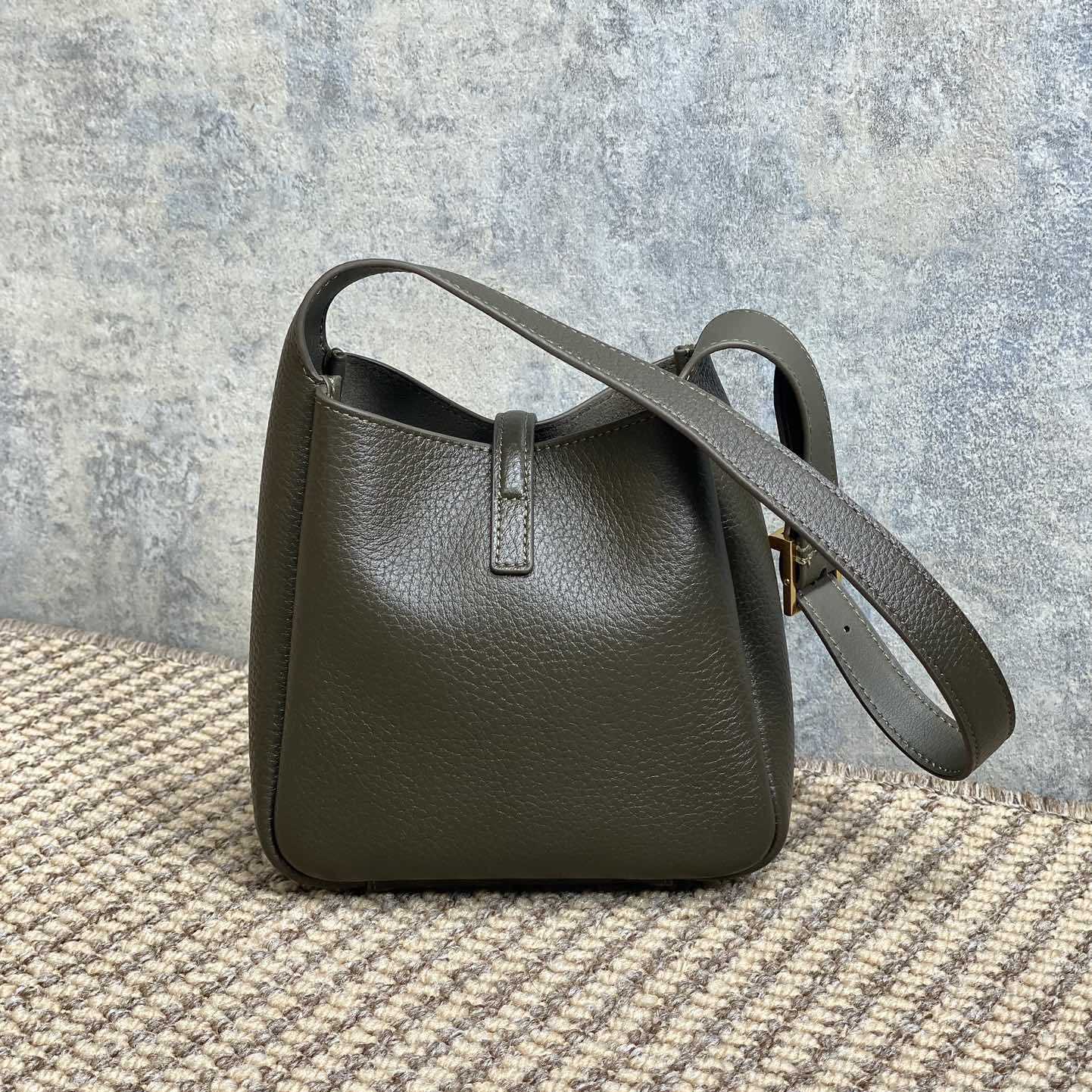 Saint Laurent LE 5 À 7 Supple Baby In Grained Leather - FashionPlug