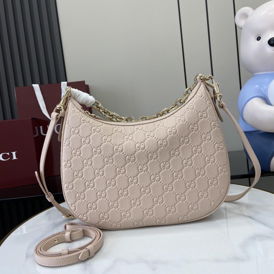 Gucci GG Emblem Medium Shoulder Bag - FashionPlug