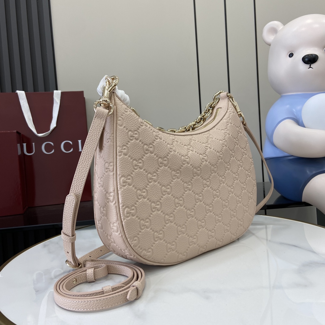 Gucci GG Emblem Medium Shoulder Bag - FashionPlug