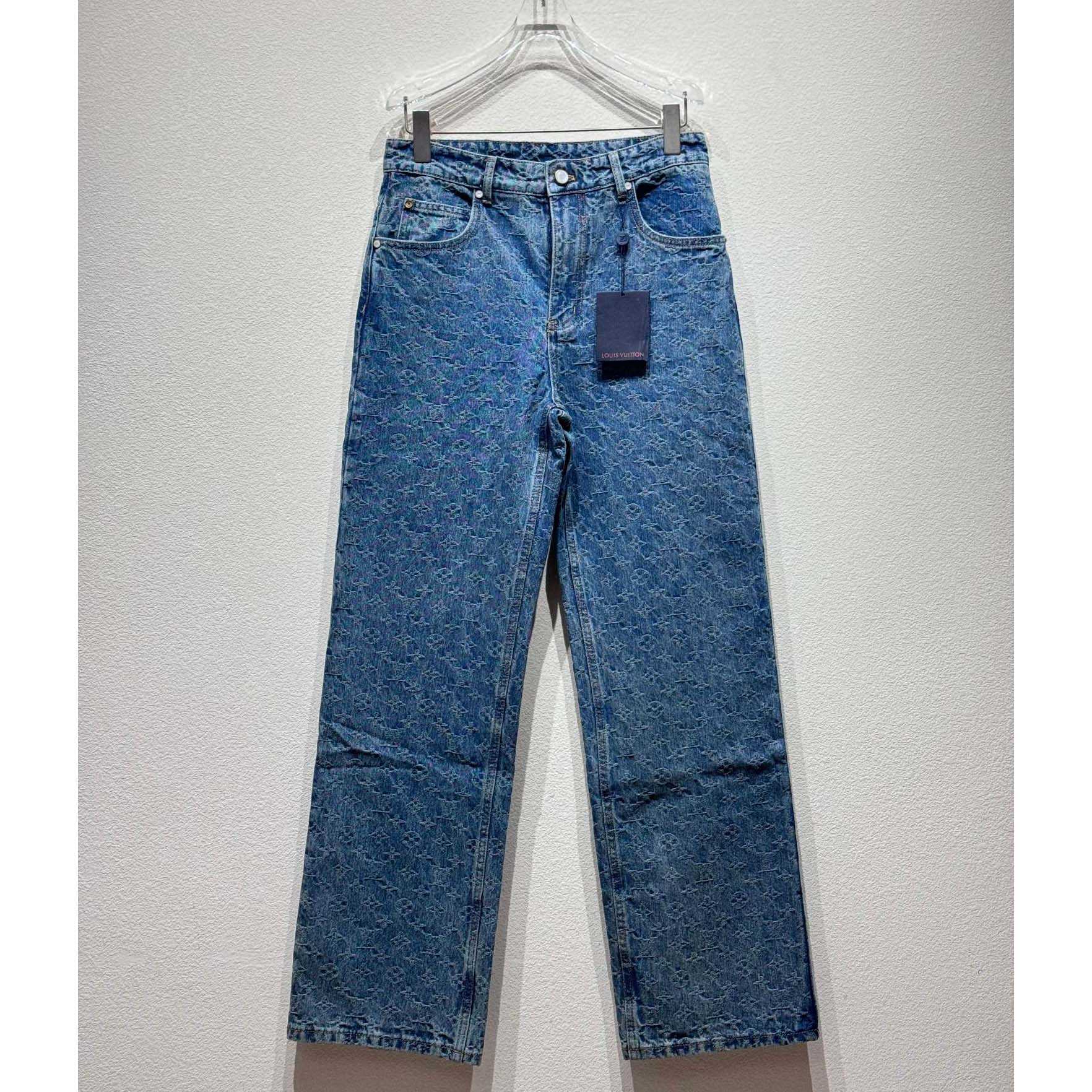 Louis Vuitton Monogram Jacquard Skate Denim Pants  1AGHVA - FashionPlug