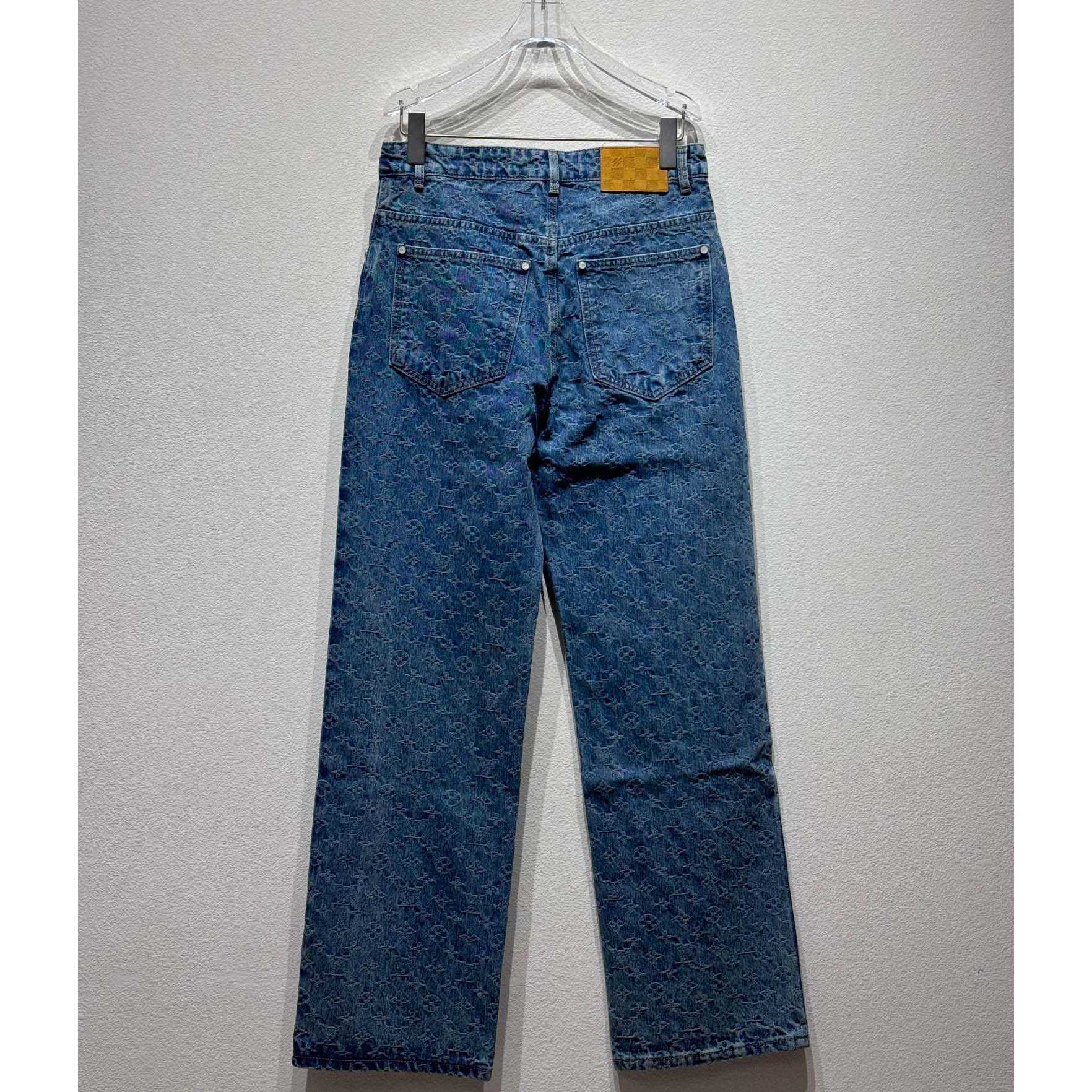 Louis Vuitton Monogram Jacquard Skate Denim Pants  1AGHVA - FashionPlug