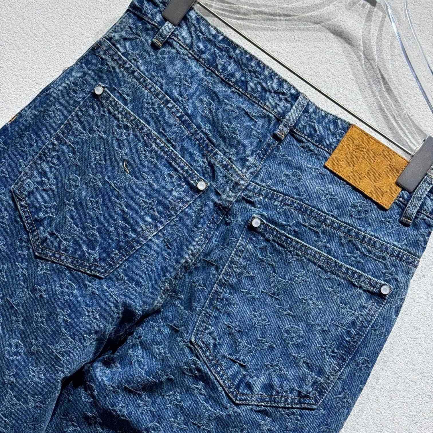 Louis Vuitton Monogram Jacquard Skate Denim Pants  1AGHVA - FashionPlug