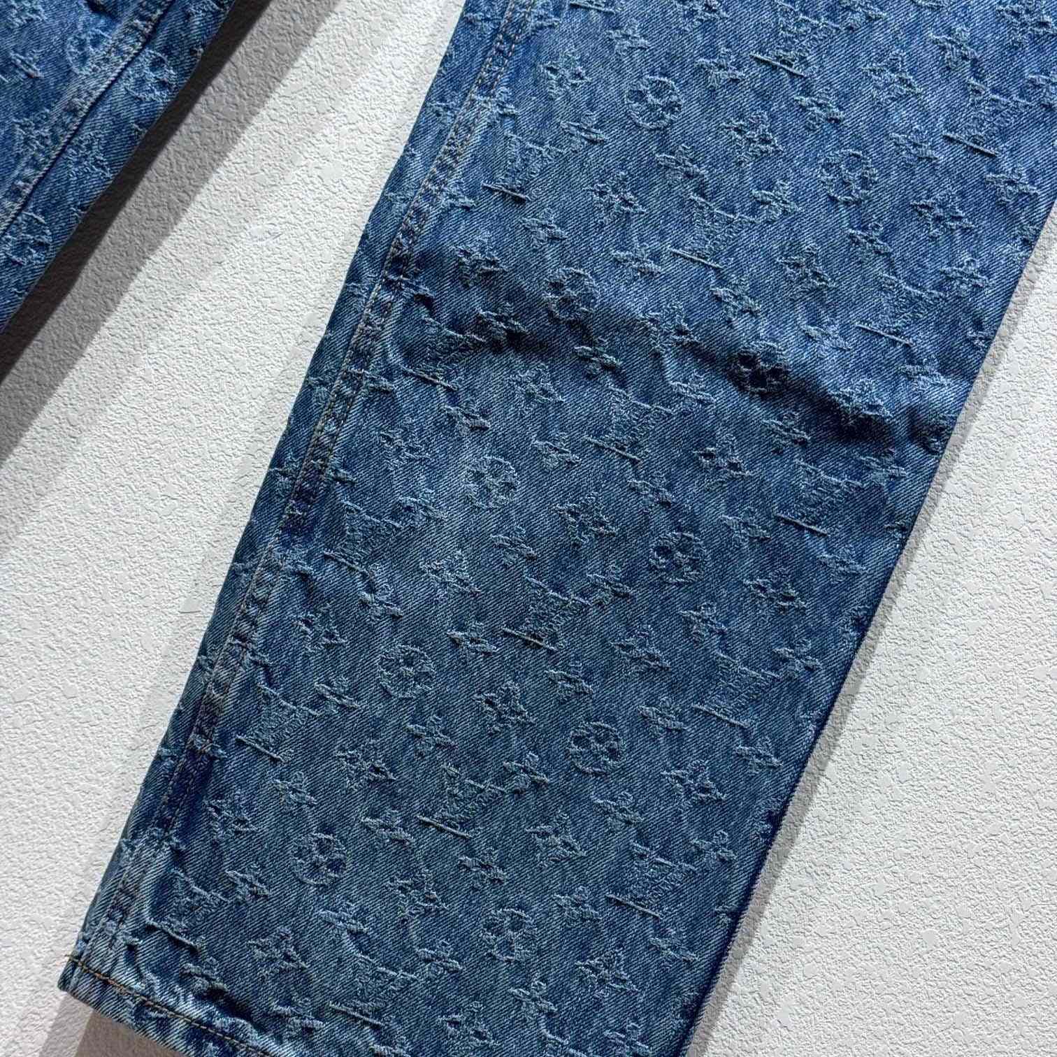 Louis Vuitton Monogram Jacquard Skate Denim Pants  1AGHVA - FashionPlug