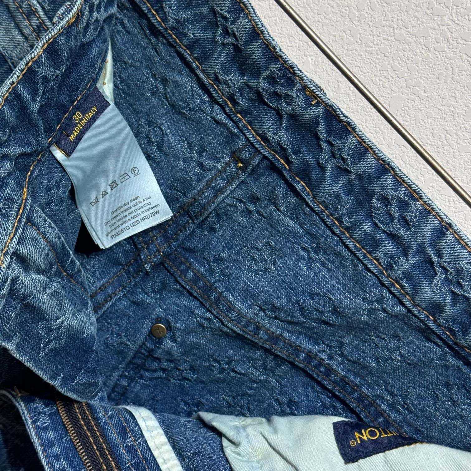 Louis Vuitton Monogram Jacquard Skate Denim Pants  1AGHVA - FashionPlug