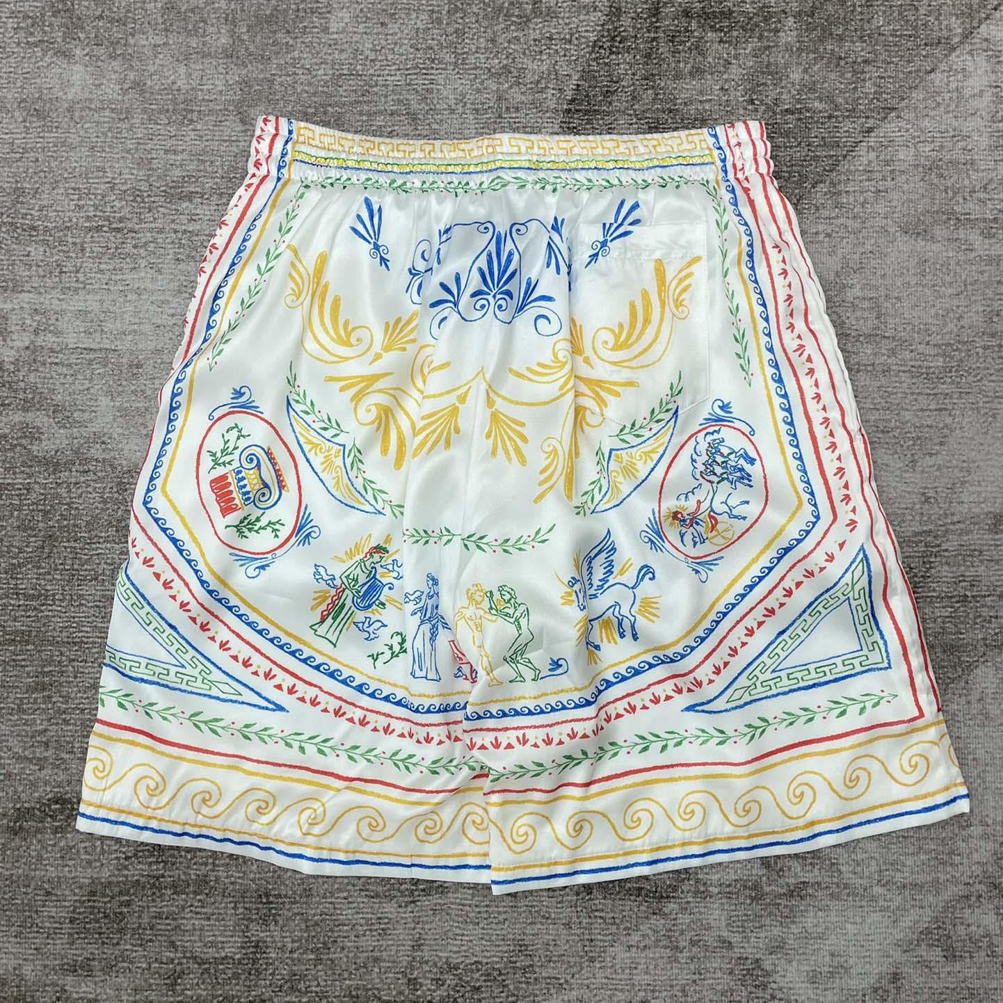 Casablanca La Déesse Du Stade Silk Shorts    CA3511 - FashionPlug