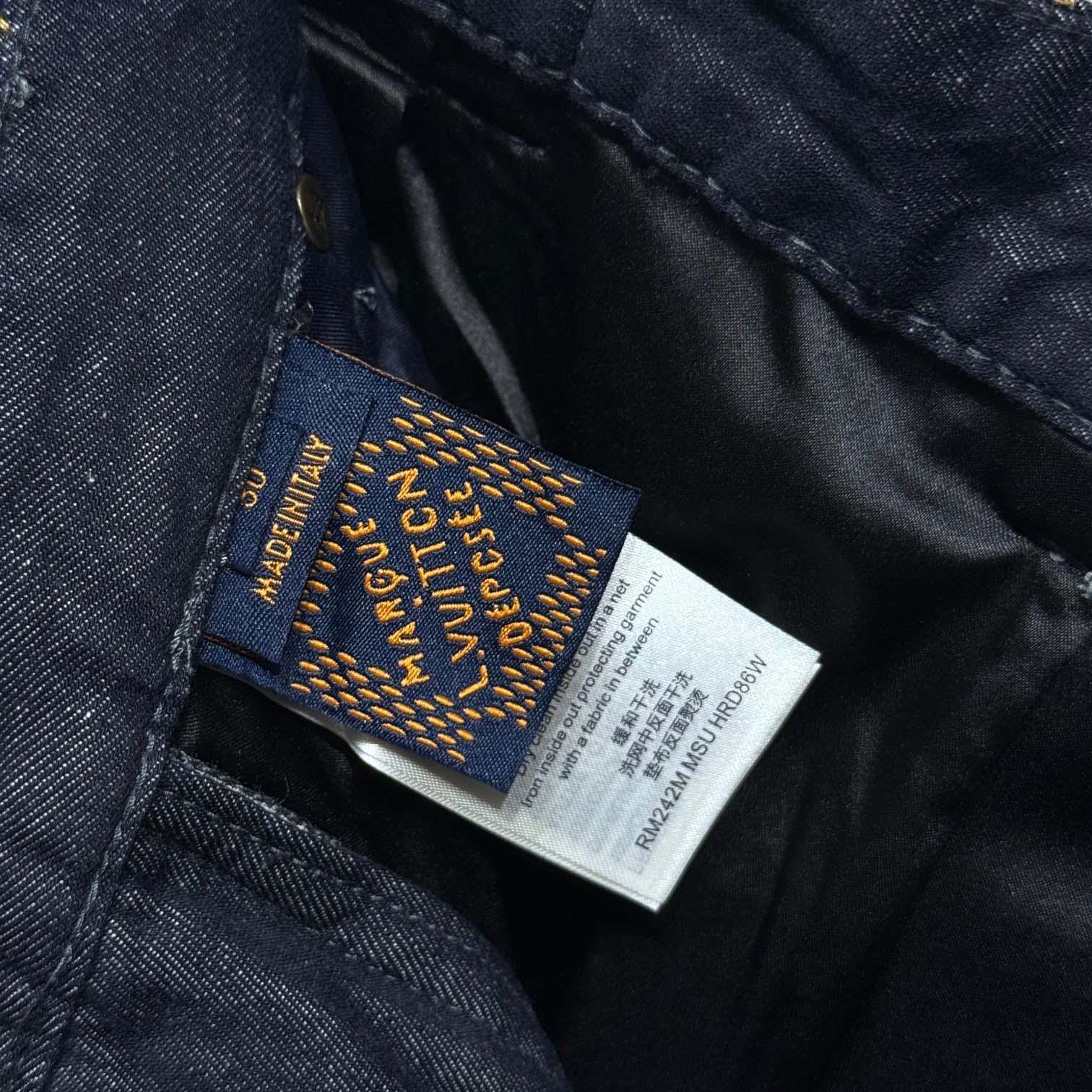 Louis Vuitton Embroidered Denim Pants    - FashionPlug