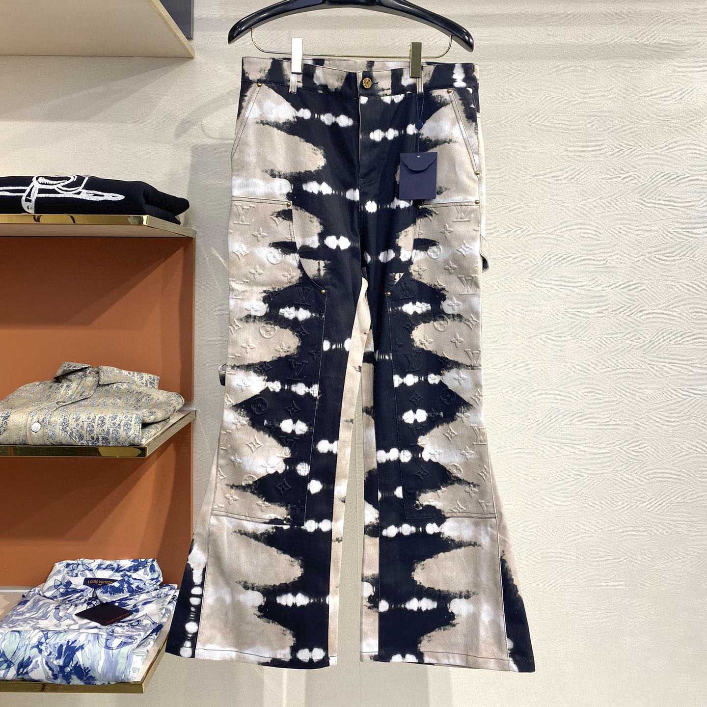 Louis Vuitton Tie-Dye Workwear Denim Jeans - FashionPlug