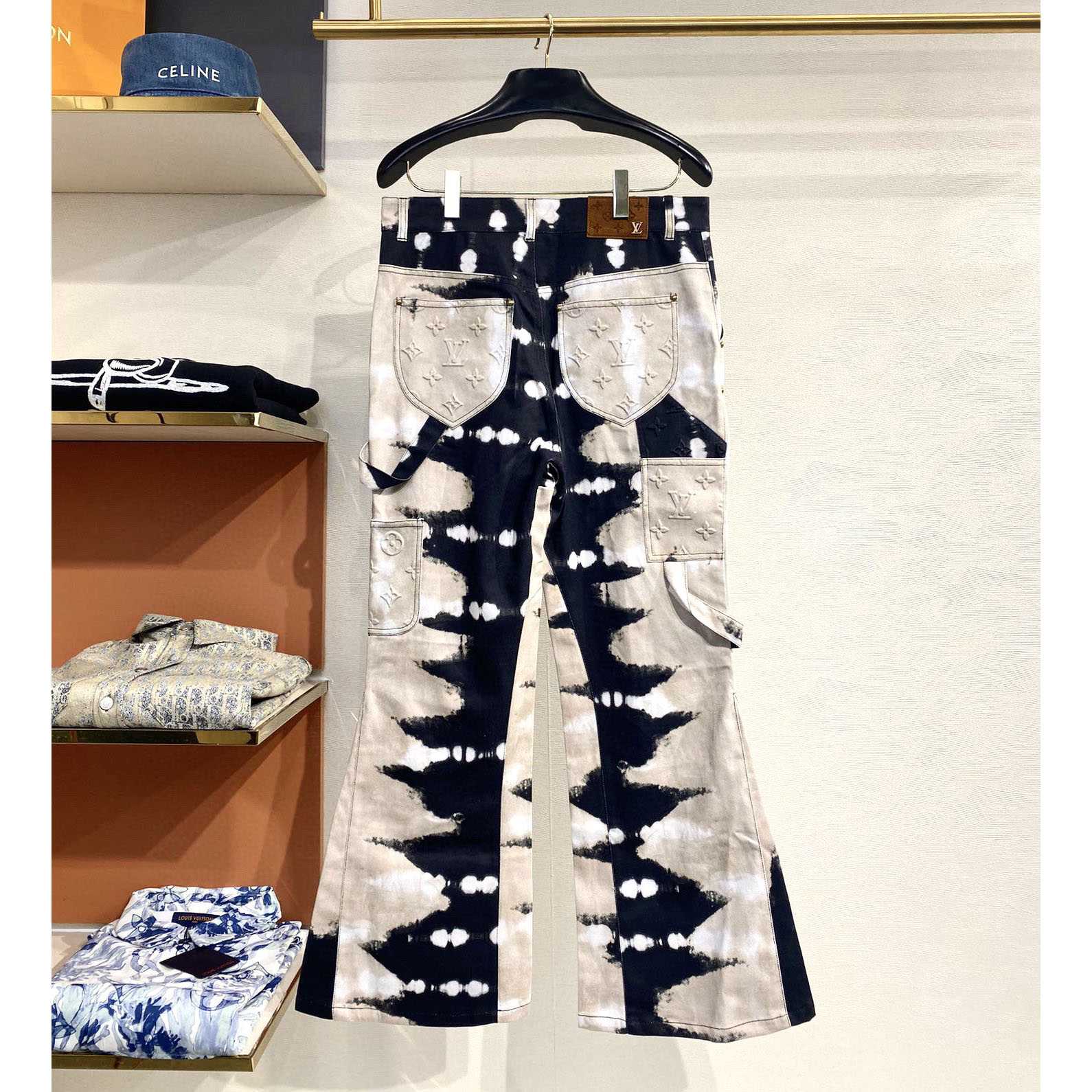 Louis Vuitton Tie-Dye Workwear Denim Jeans - FashionPlug