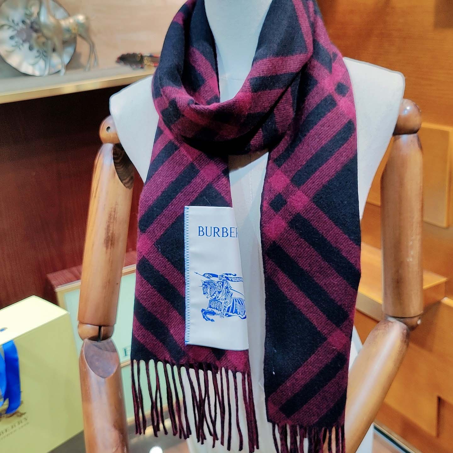 Burberry Check Cashmere Scarf - FashionPlug