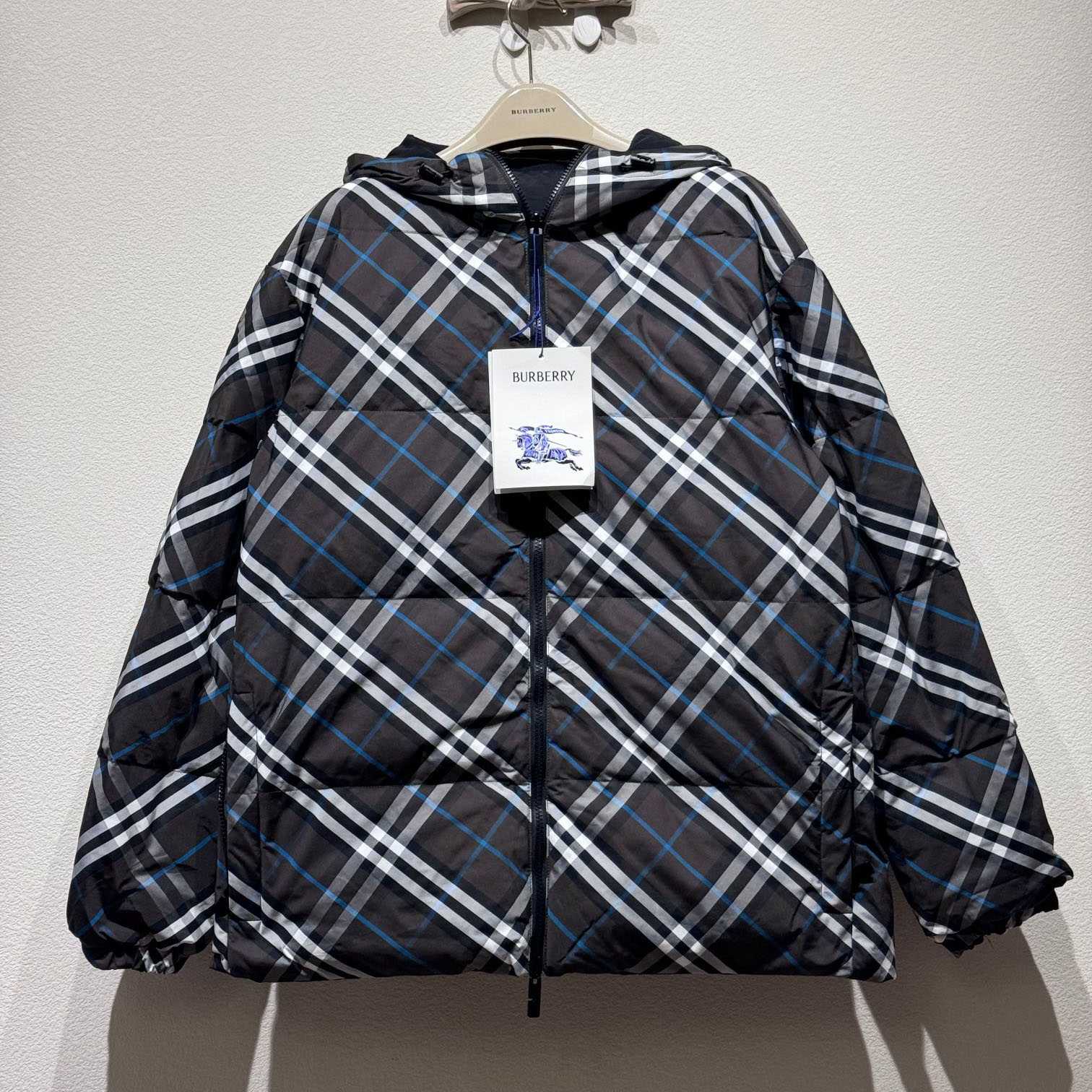Burberry Reversible Check Puffer Jacket - FashionPlug
