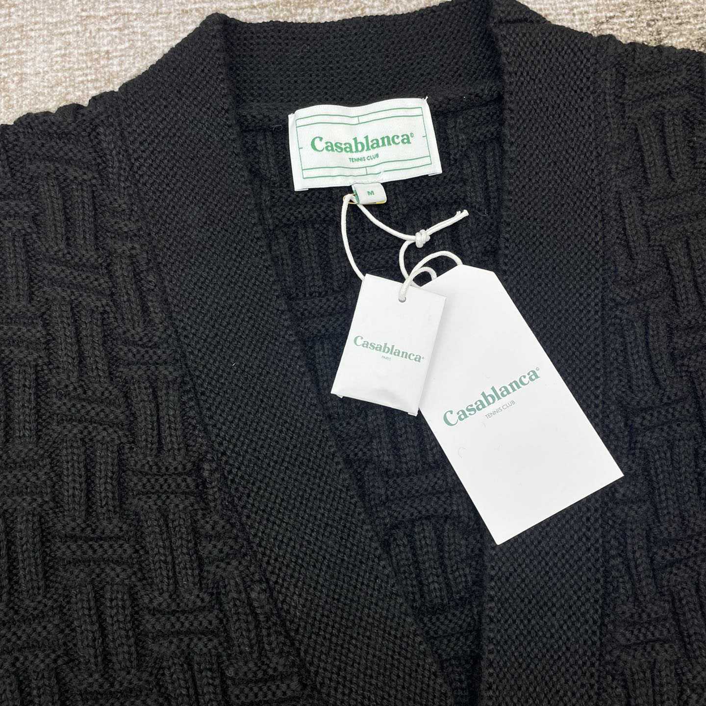 Casablanca Column Stitch Cardigan     D0083 - FashionPlug