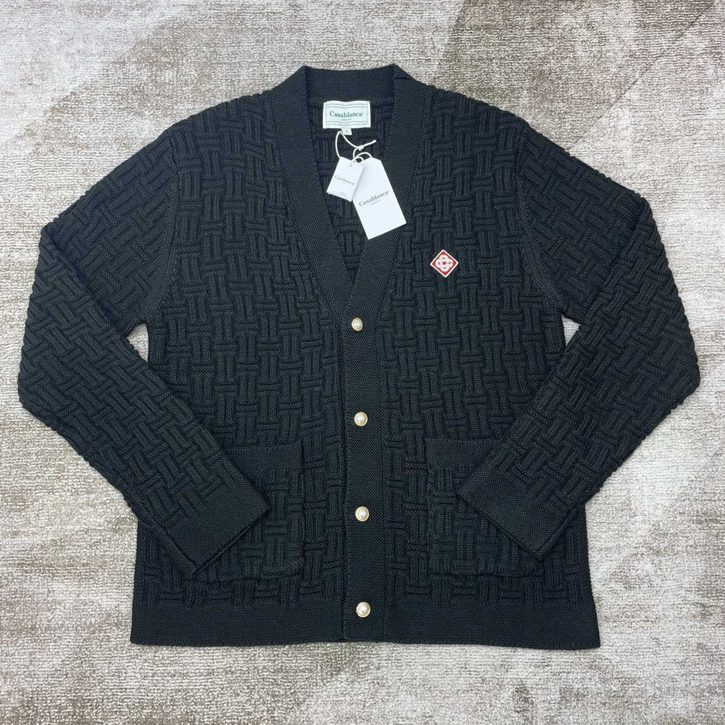Casablanca Column Stitch Cardigan     D0083 - FashionPlug