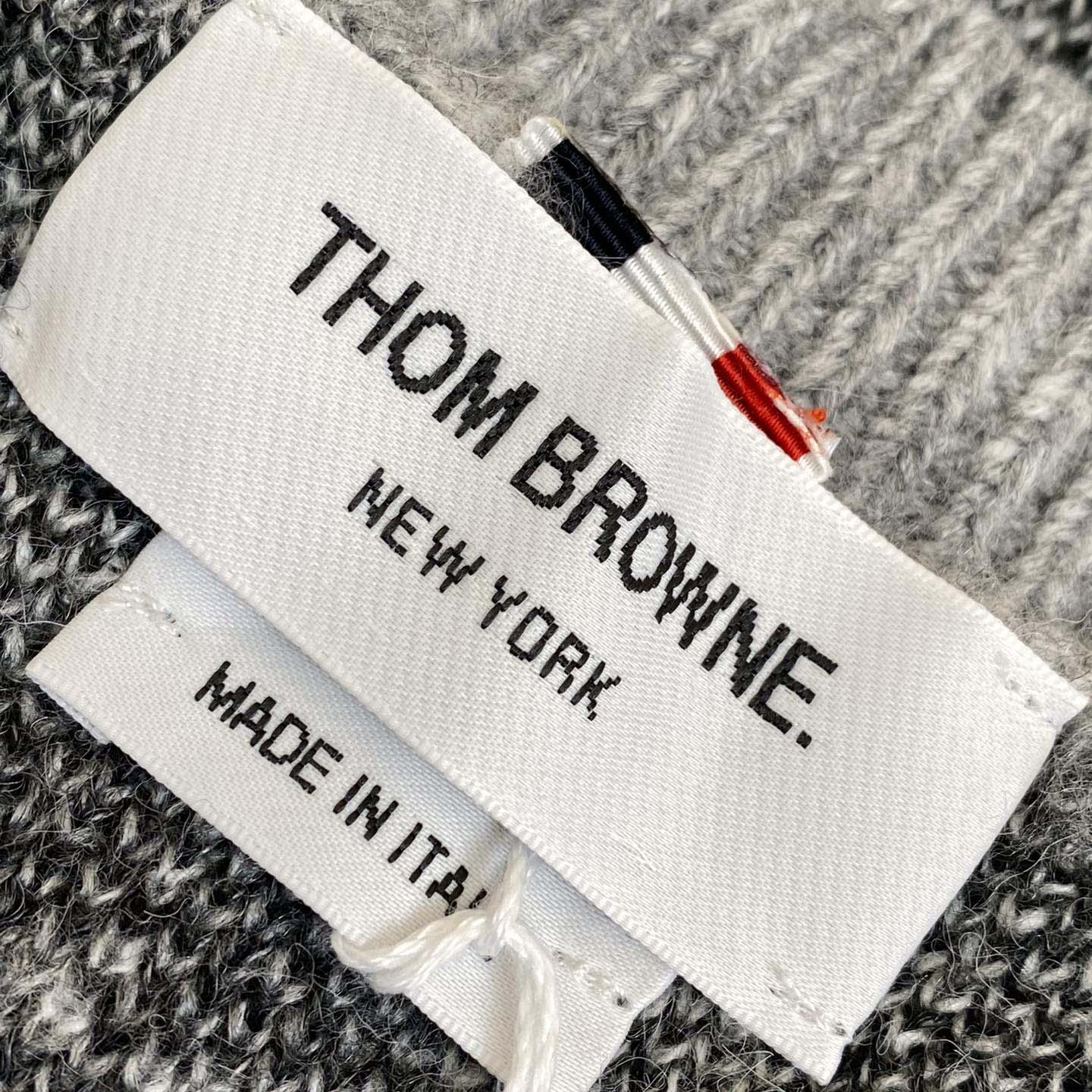 Thom Browne Mohair Check 4-Bar Crewneck - FashionPlug