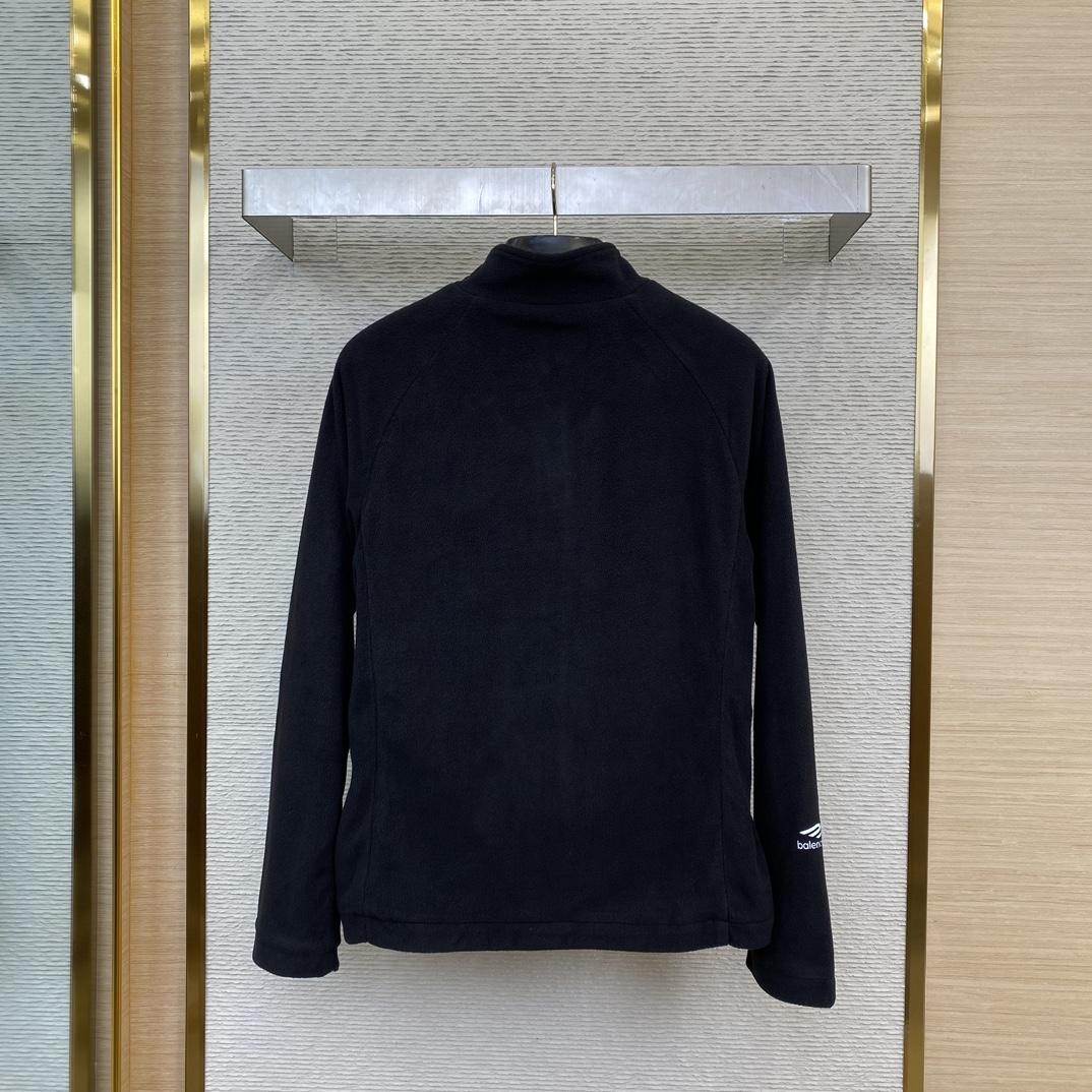 Balenciaga 3B Sports Icon Zip-Up Jacket In Black - FashionPlug