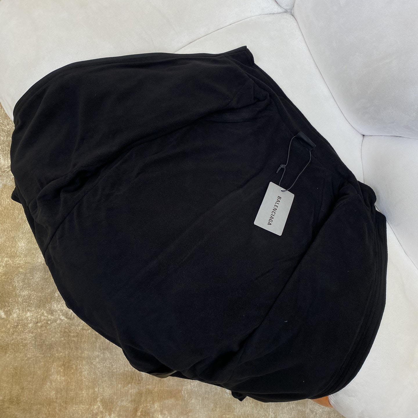 Balenciaga 3B Sports Icon Zip-Up Jacket In Black - FashionPlug