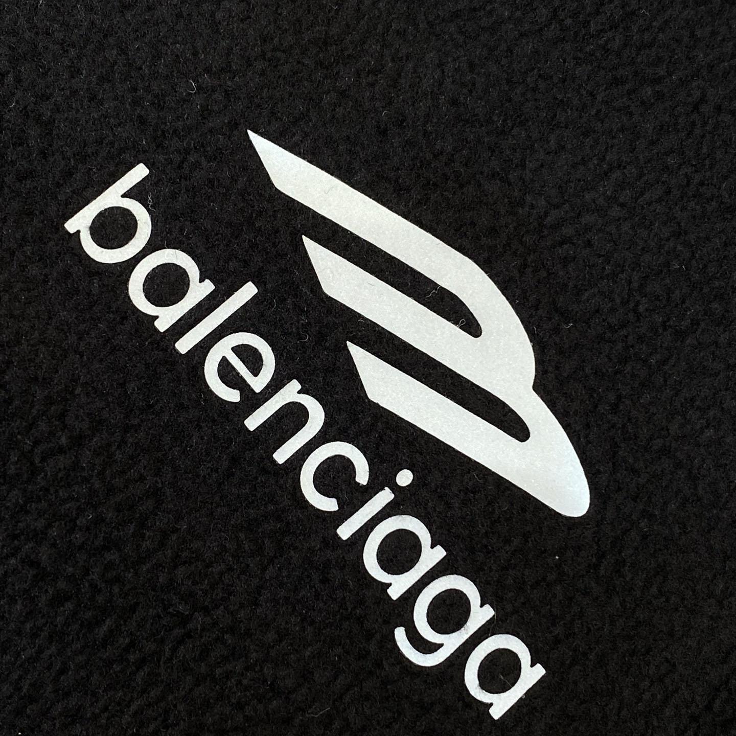 Balenciaga 3B Sports Icon Zip-Up Jacket In Black - FashionPlug