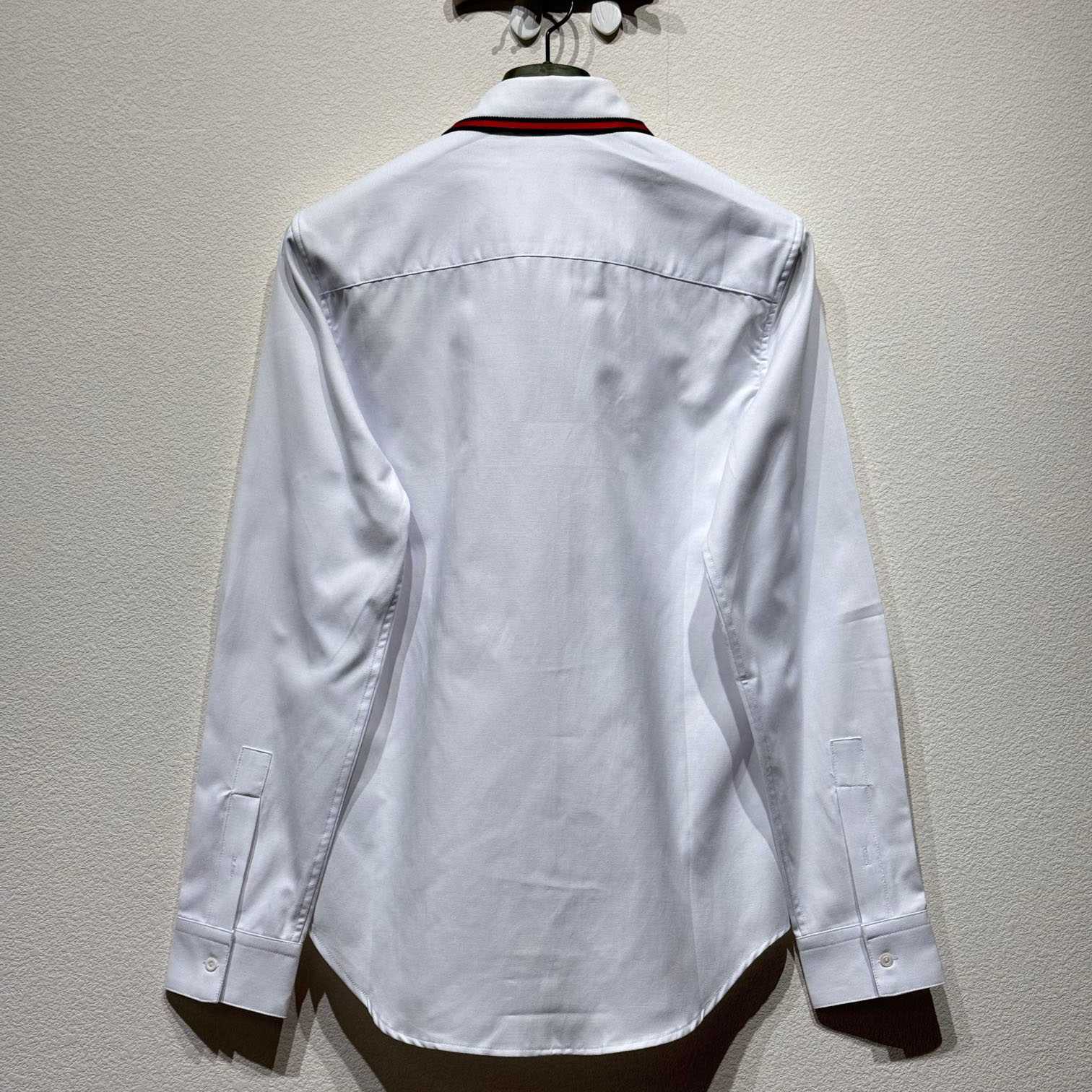 Gucci Oxford Cotton Shirt With Web - FashionPlug