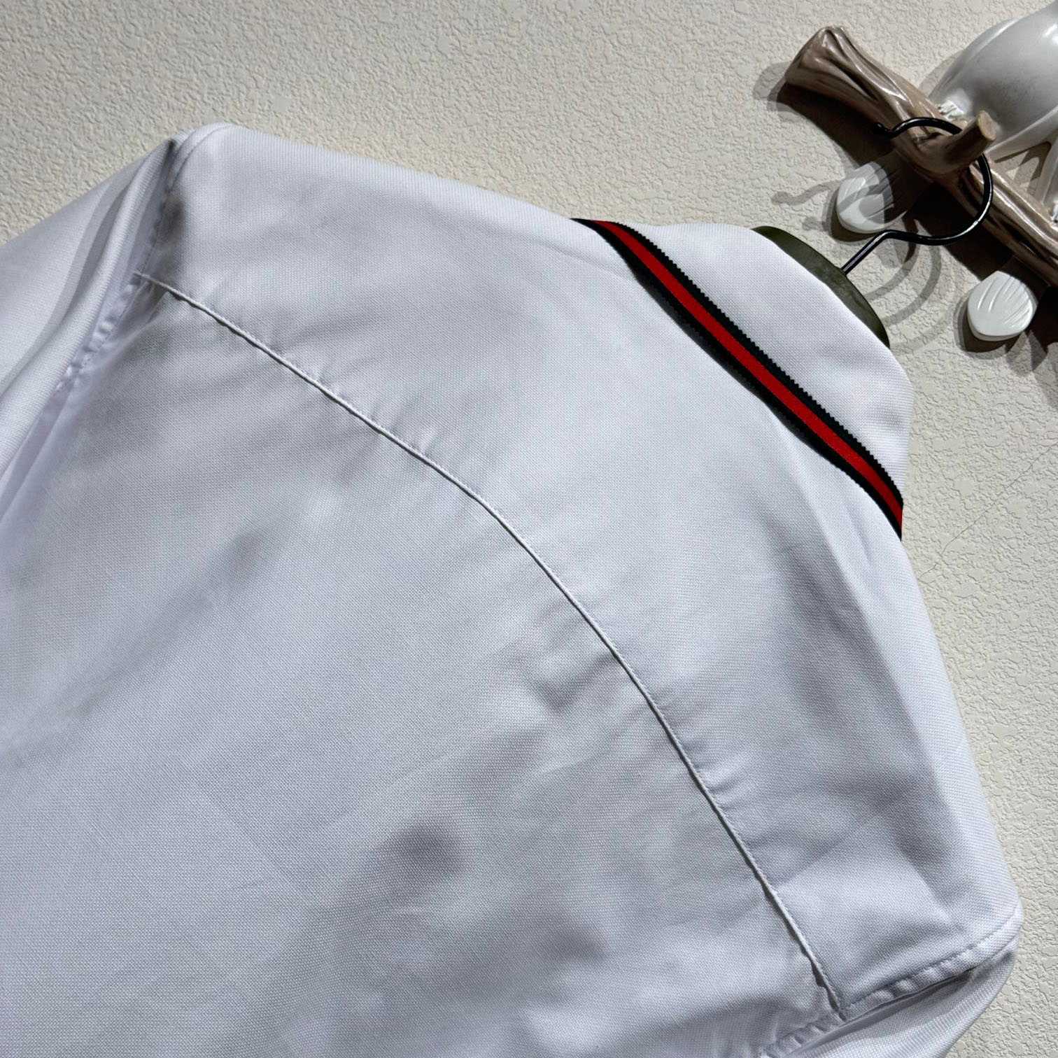 Gucci Oxford Cotton Shirt With Web - FashionPlug