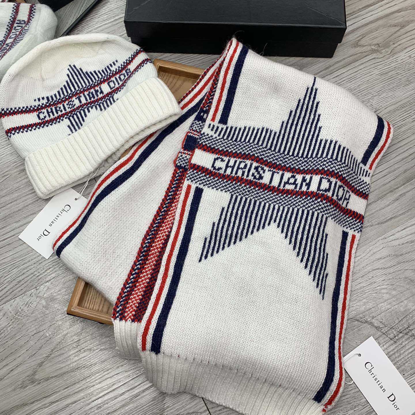 Dior Beanie And Scarf - FashionPlug