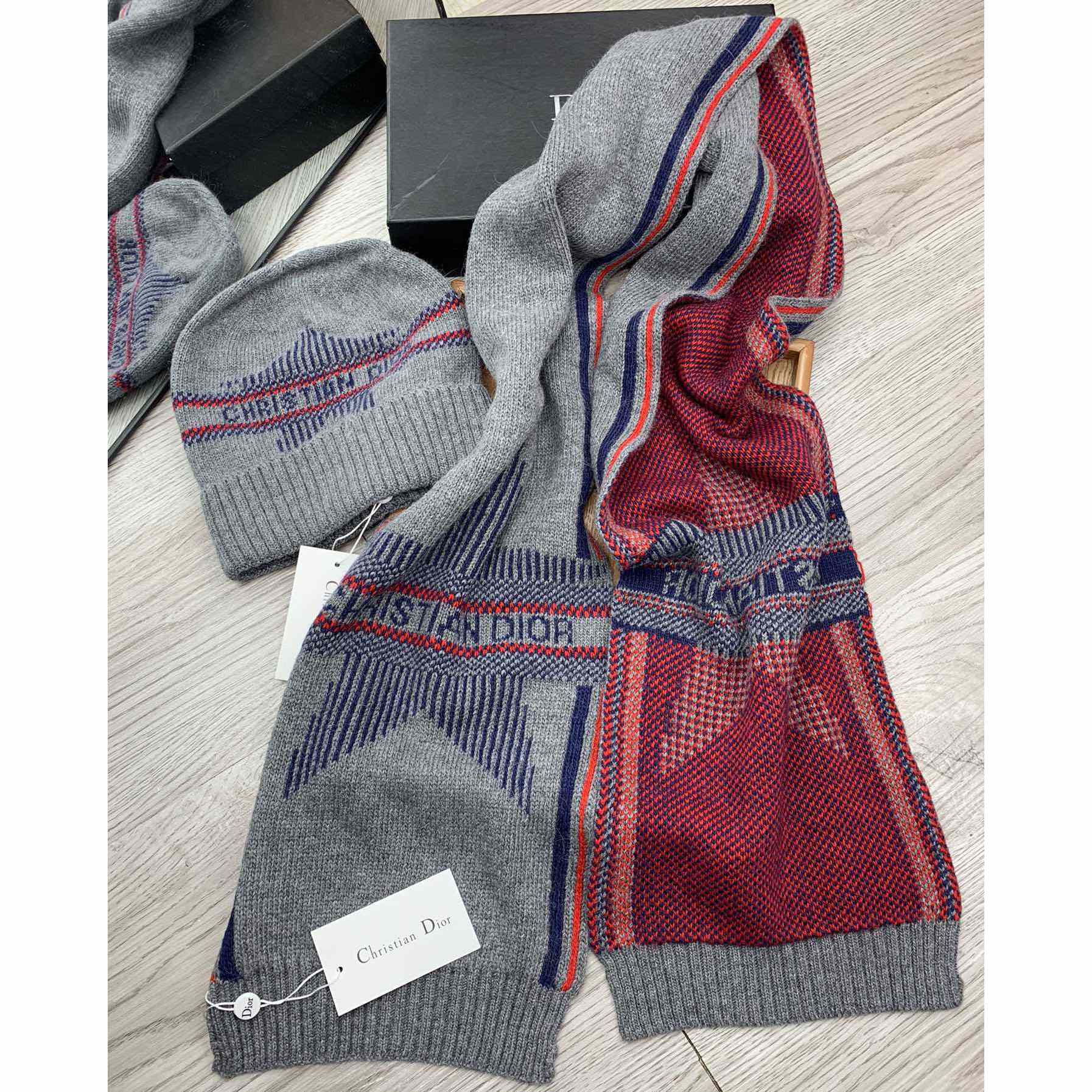 Dior Beanie And Scarf - FashionPlug