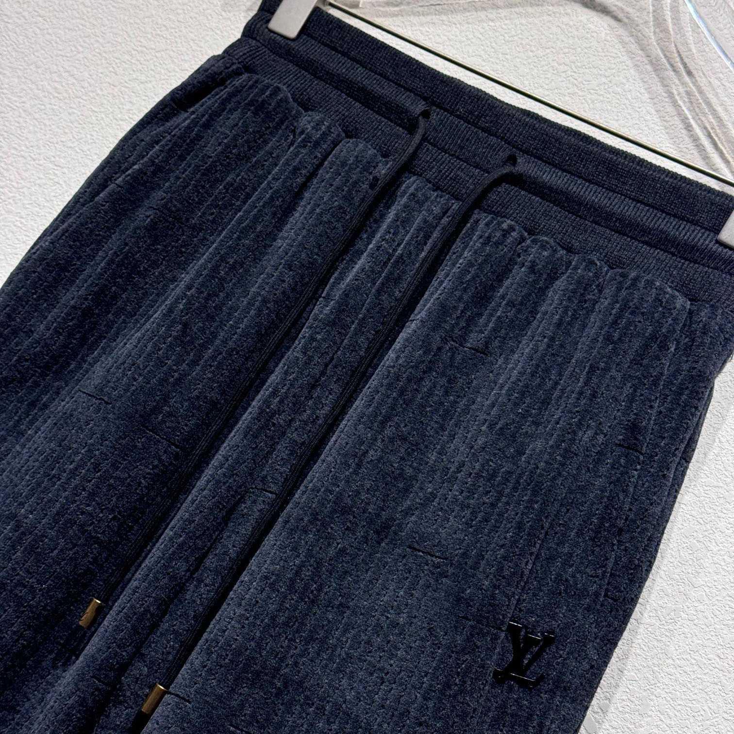 Louis Vuitton LV x Park Seo-Bo Cotton Velvet Trackpants   - FashionPlug