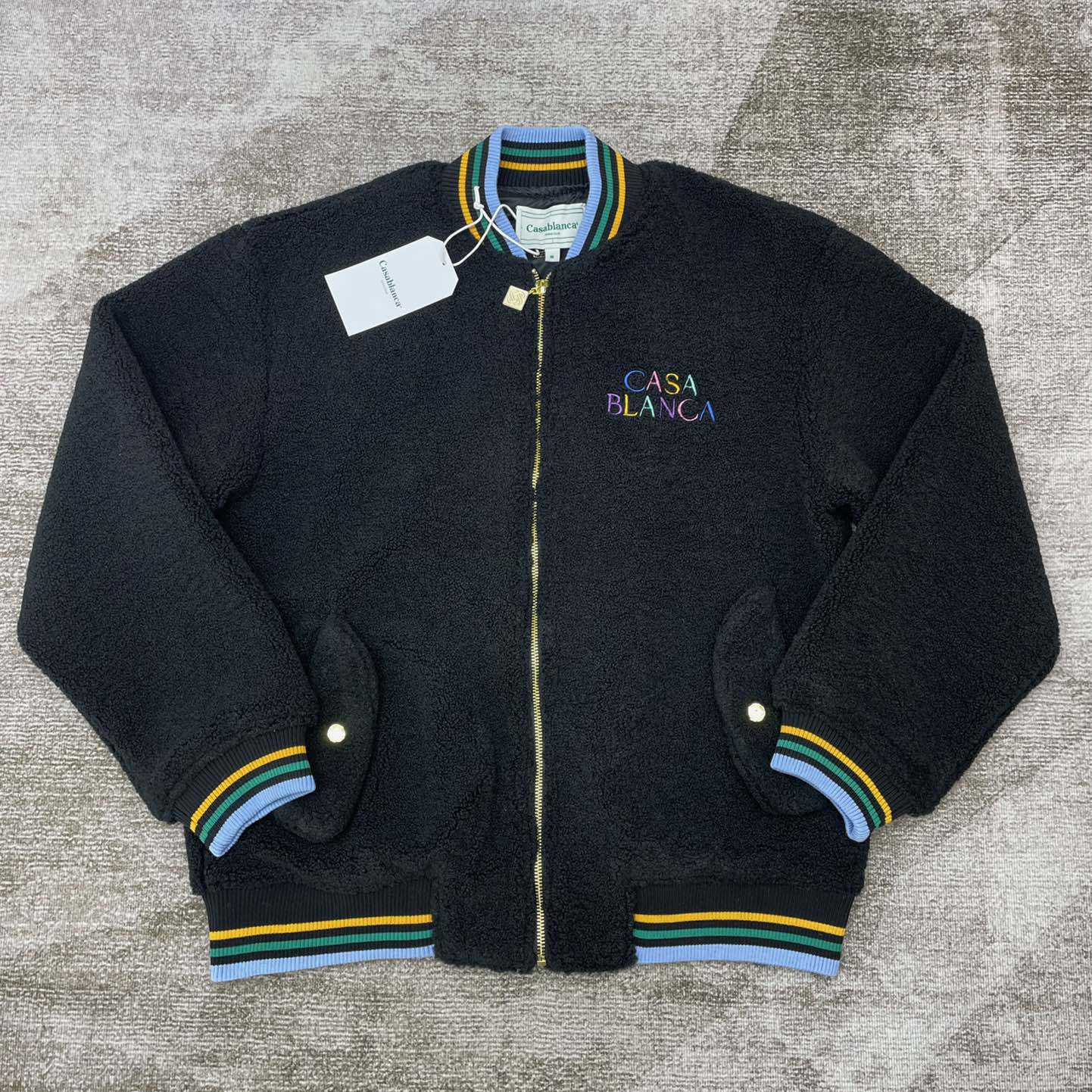Casablanca Maison Pastelle Bomber Jacket    c940 - FashionPlug