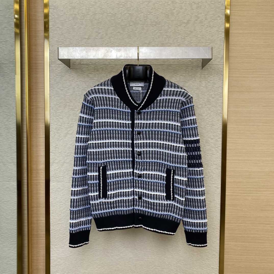 Thom Browne Crew-neck Tweed Bomber Jacket - FashionPlug