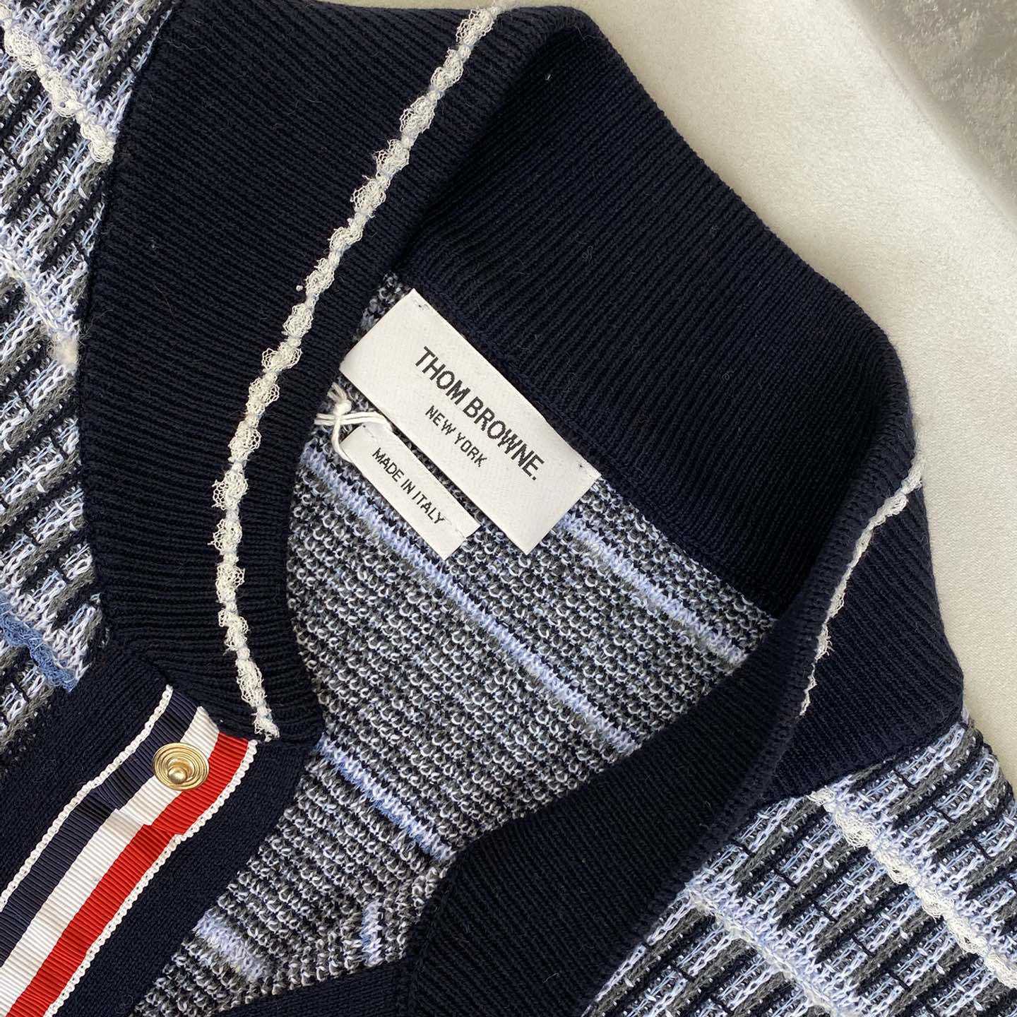 Thom Browne Crew-neck Tweed Bomber Jacket - FashionPlug