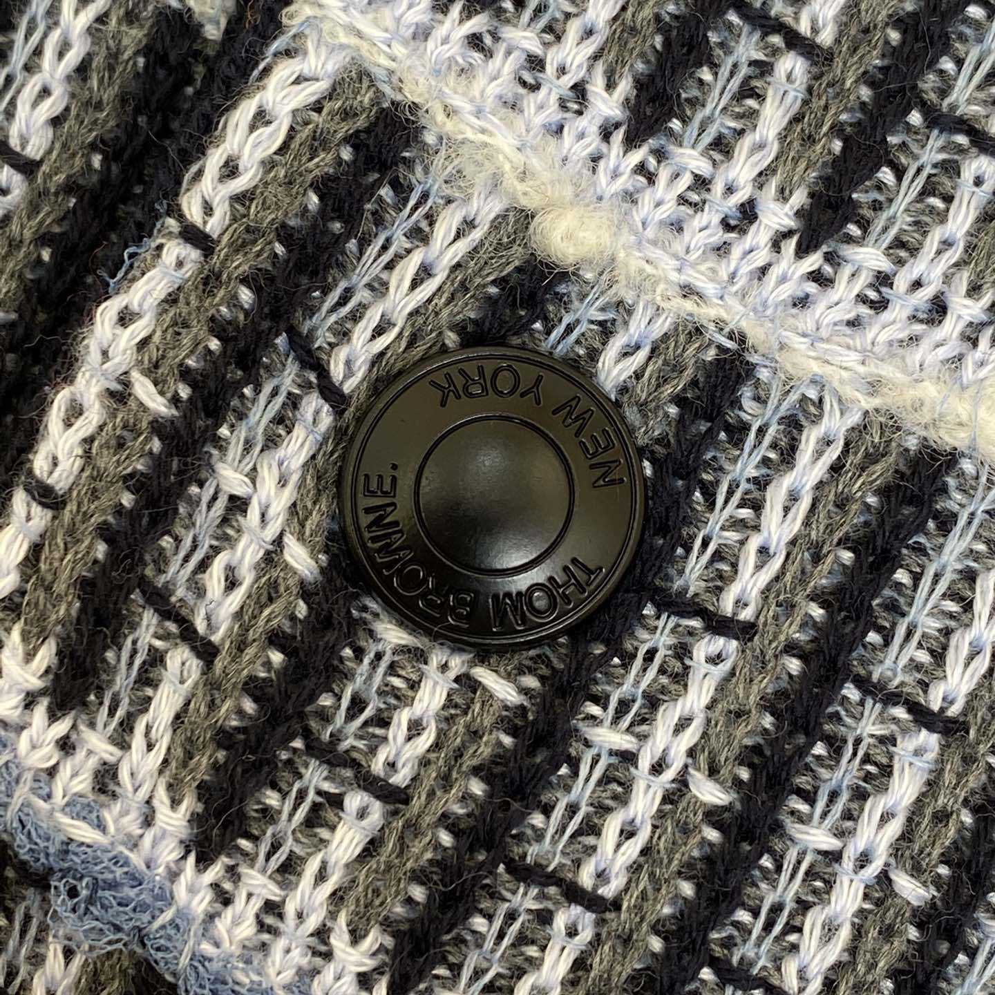 Thom Browne Crew-neck Tweed Bomber Jacket - FashionPlug