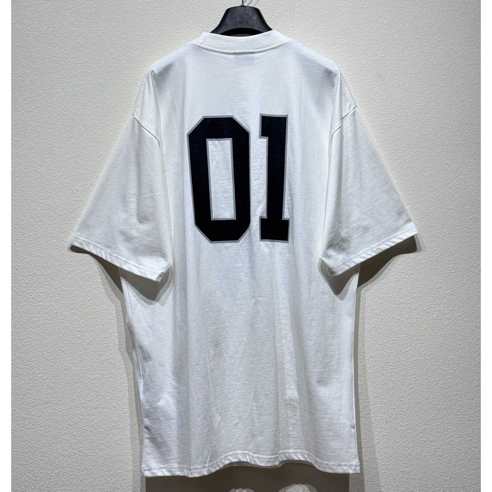 Balenciaga Basketball Series - Oversized T-Shirt In Off White - FashionPlug