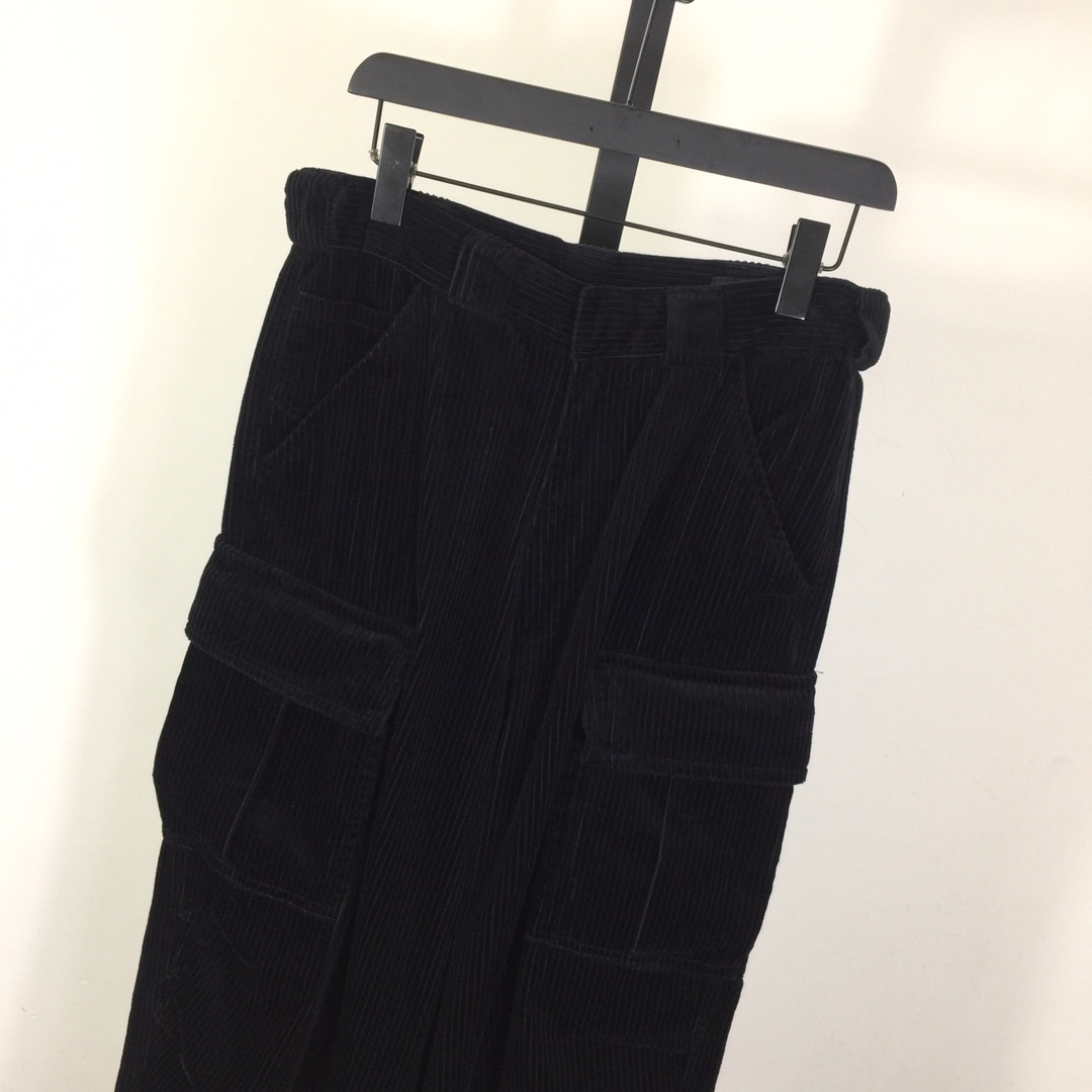 Prada Corduroy Pants With Cargo Pockets - FashionPlug