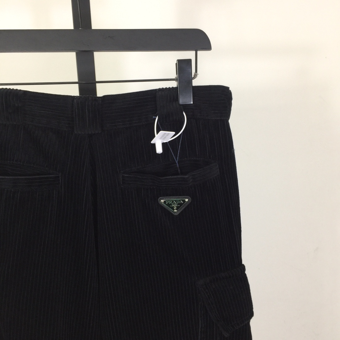 Prada Corduroy Pants With Cargo Pockets - FashionPlug
