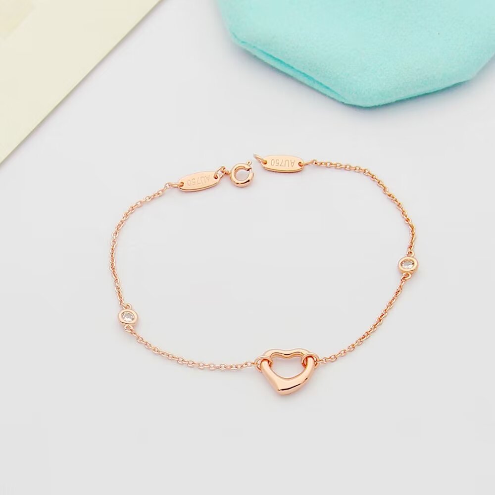 Tiffany & Co. Elsa Peretti® Diamonds by the Yard® Open Heart Bracelet - FashionPlug