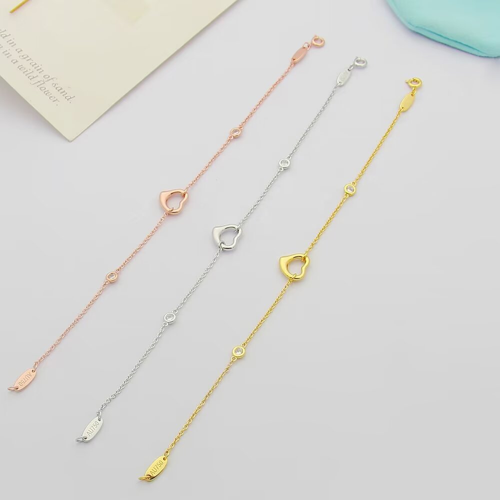 Tiffany & Co. Elsa Peretti® Diamonds by the Yard® Open Heart Bracelet - FashionPlug