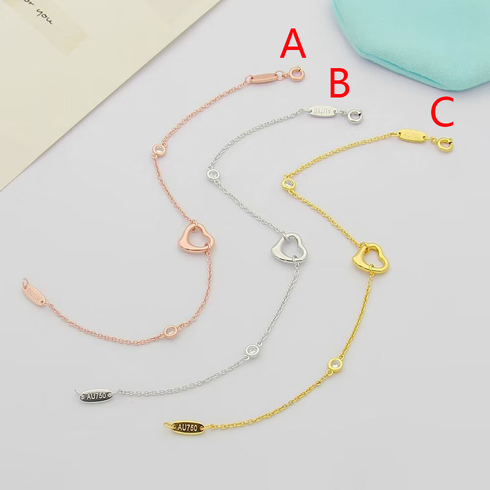 Tiffany & Co. Elsa Peretti® Diamonds by the Yard® Open Heart Bracelet - FashionPlug