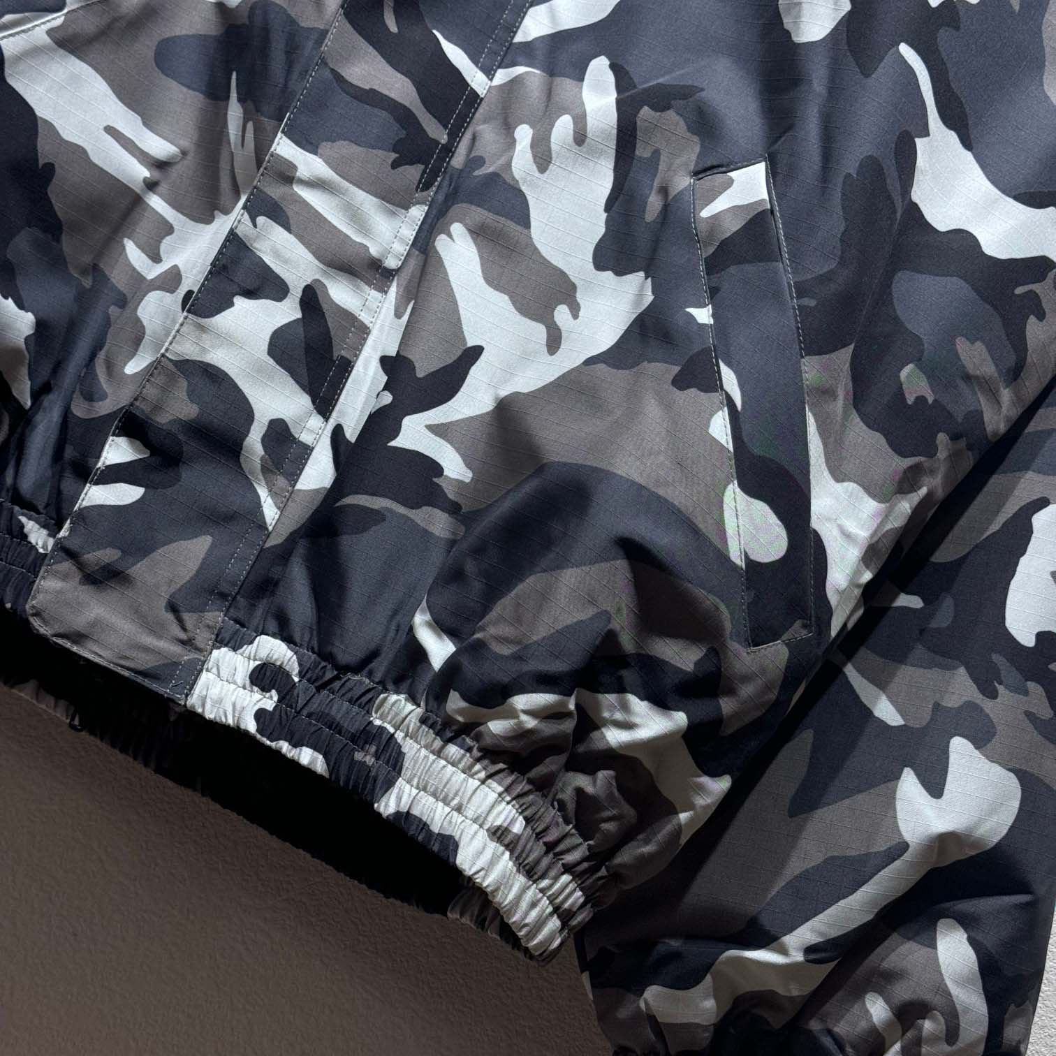Balenciaga Camo Ski Parka In Grey  - FashionPlug