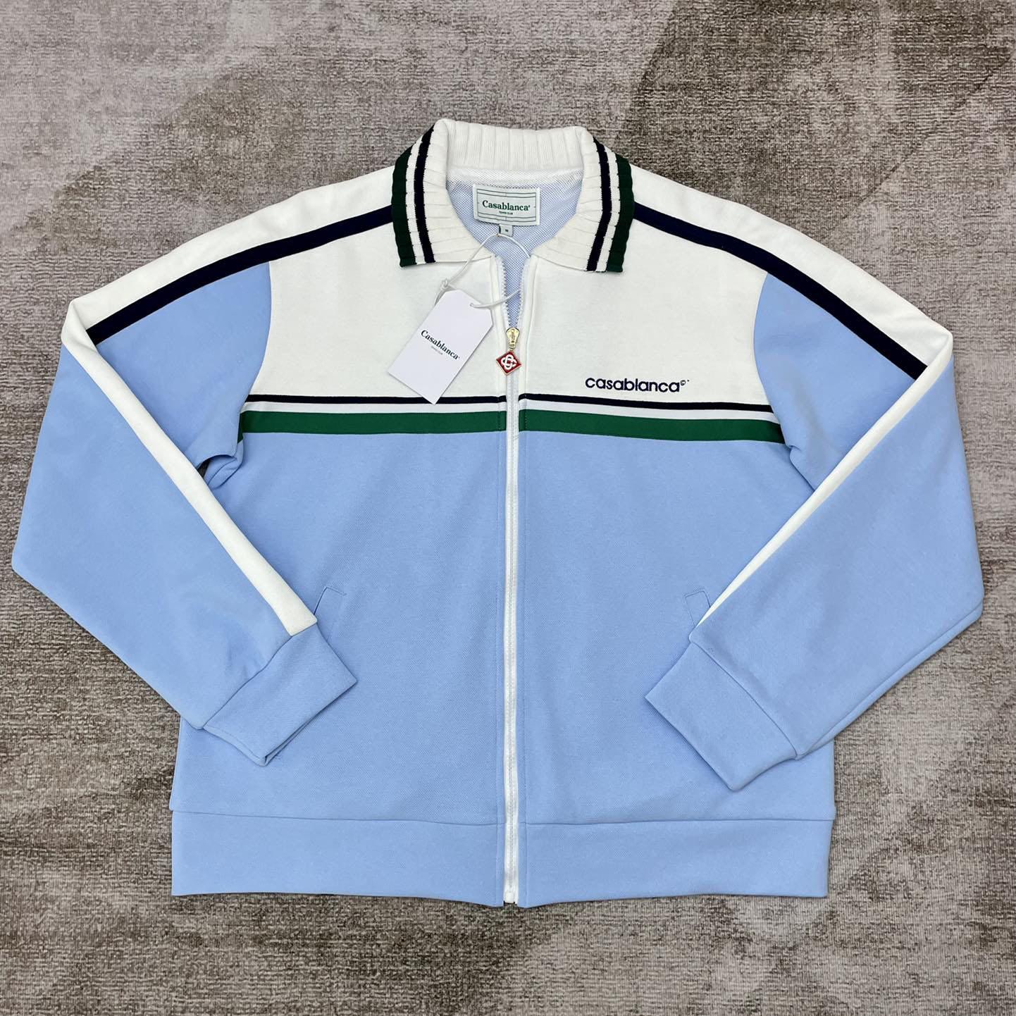 Casablanca Logo-embroidered Panelled Track Jacket   c880 - FashionPlug