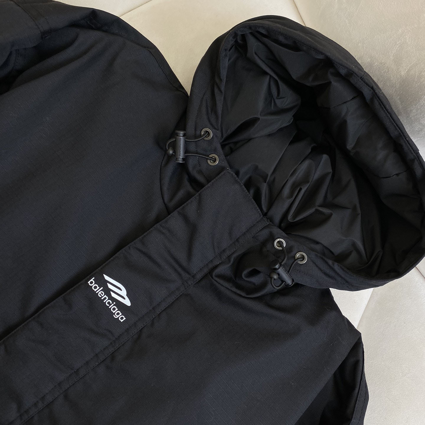 Balenciaga 3B Sports Icon Ski Parka In Black  - FashionPlug