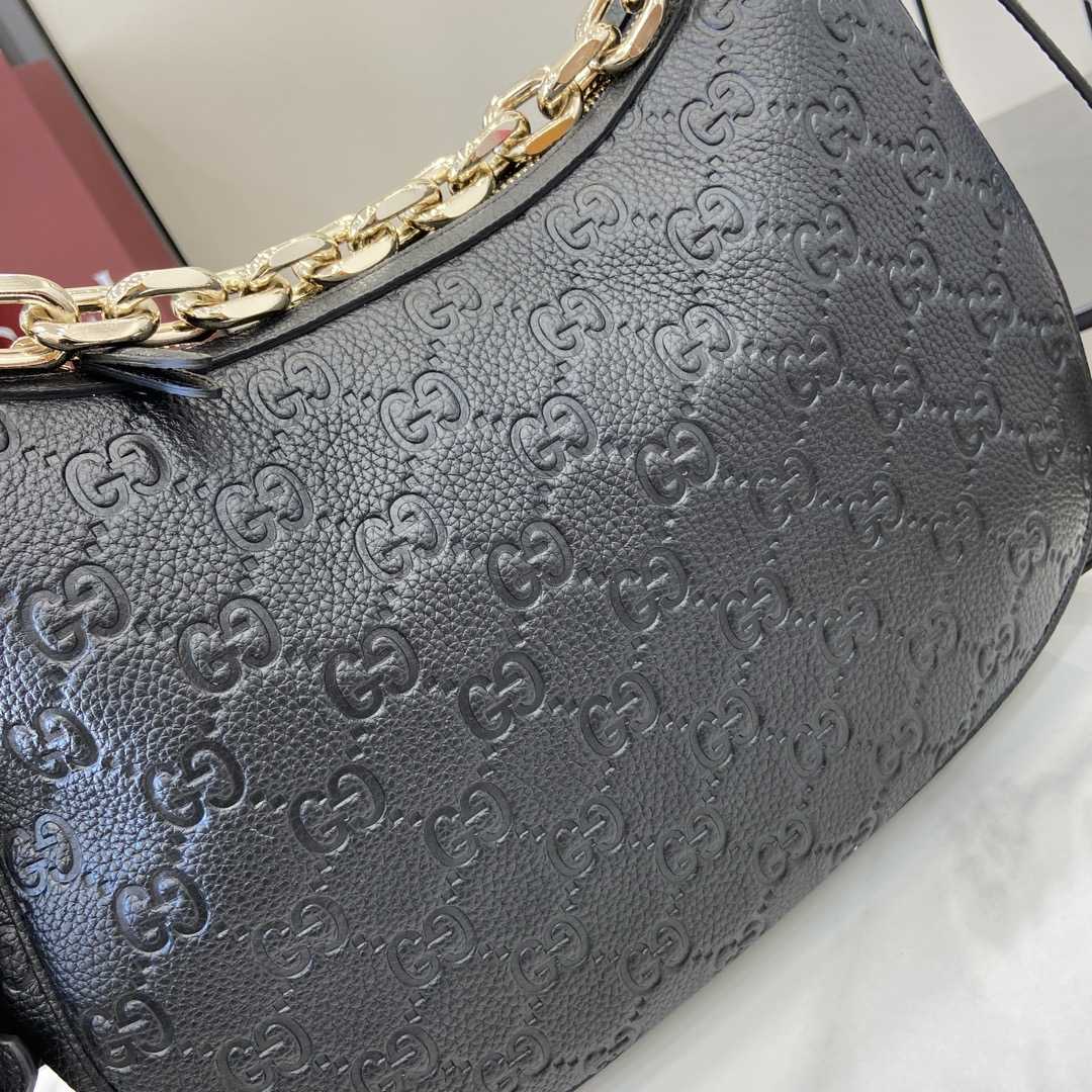 Gucci GG Emblem Medium Shoulder Bag - FashionPlug