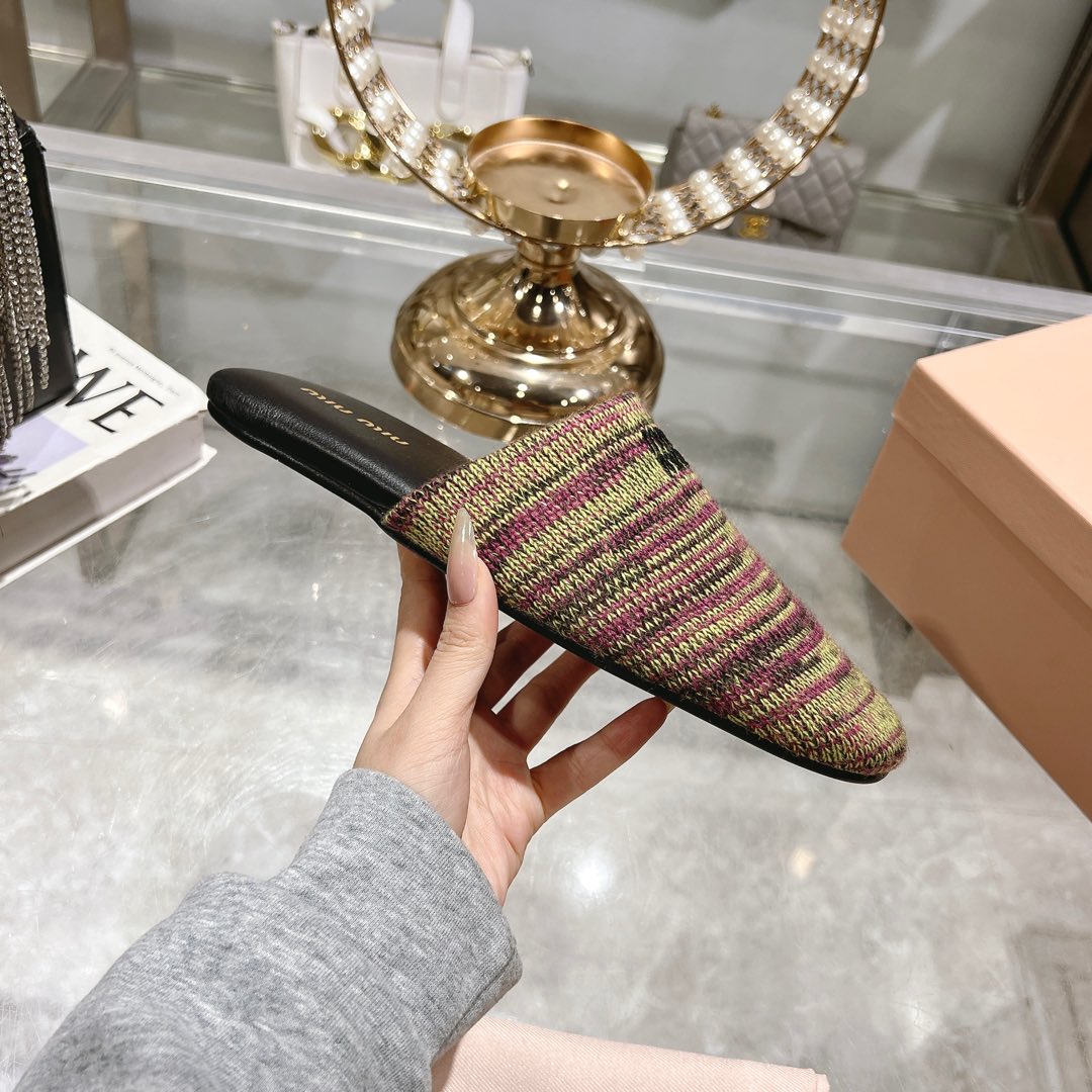 Miu Miu Wool slippers - FashionPlug