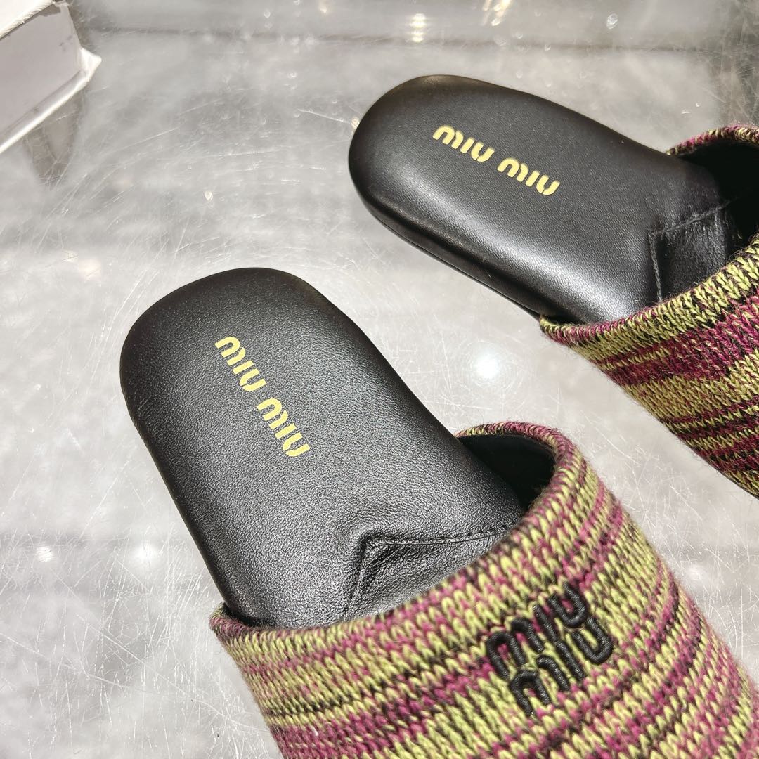Miu Miu Wool slippers - FashionPlug