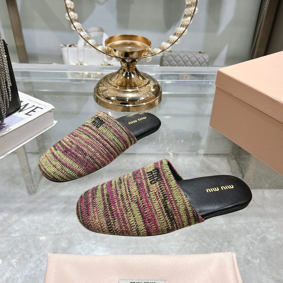 Miu Miu Wool slippers - FashionPlug