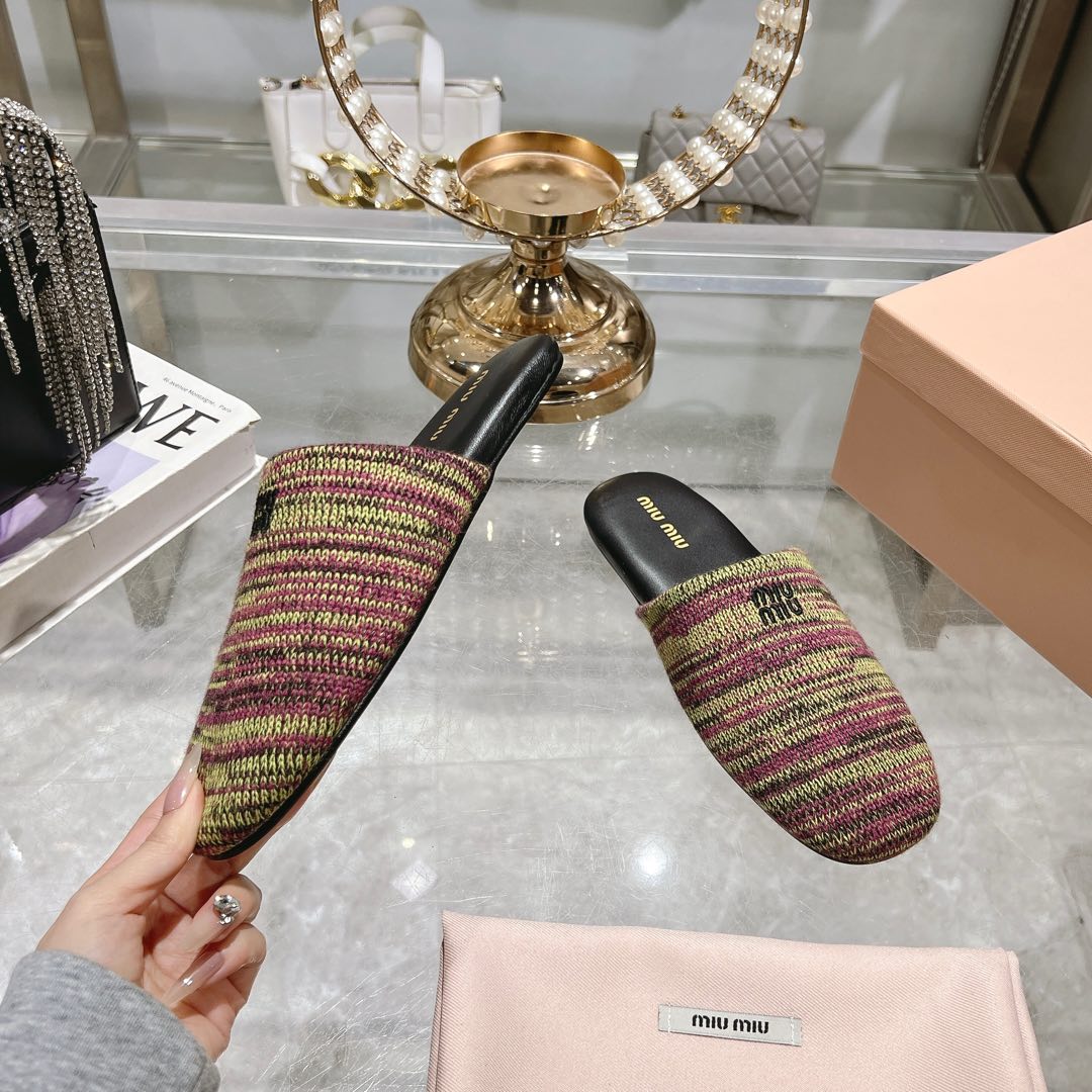 Miu Miu Wool slippers - FashionPlug