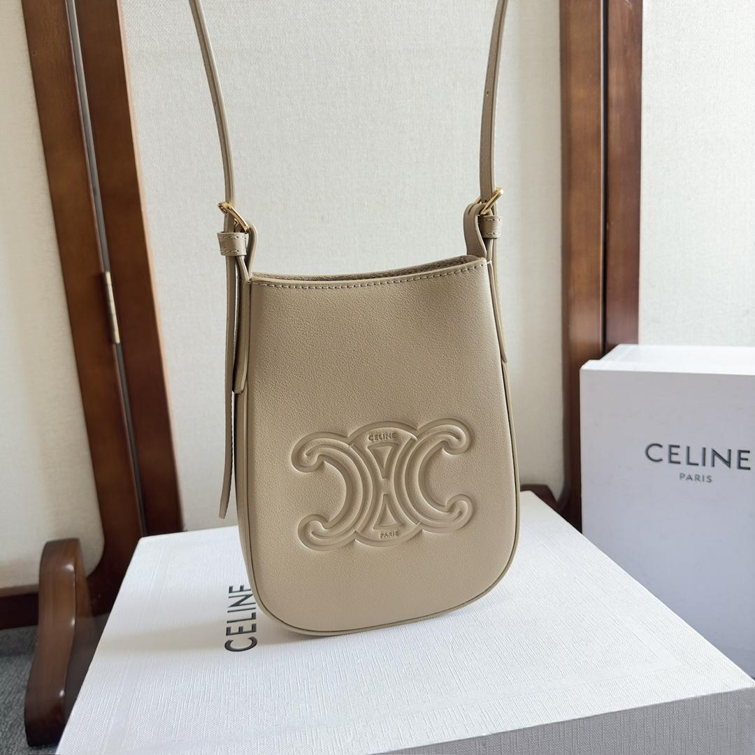 Celine Phone Pouch Heloise In Supple Calfskin - FashionPlug