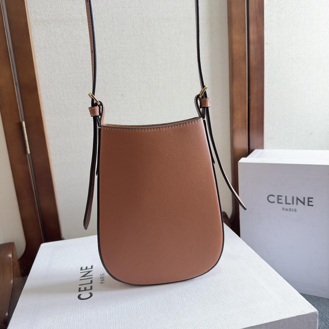 Celine Phone Pouch Heloise In Supple Calfskin - FashionPlug
