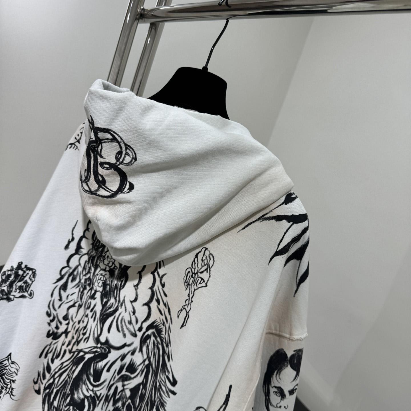 Balenciaga Medium Fit Zip-Up Hoodie - FashionPlug