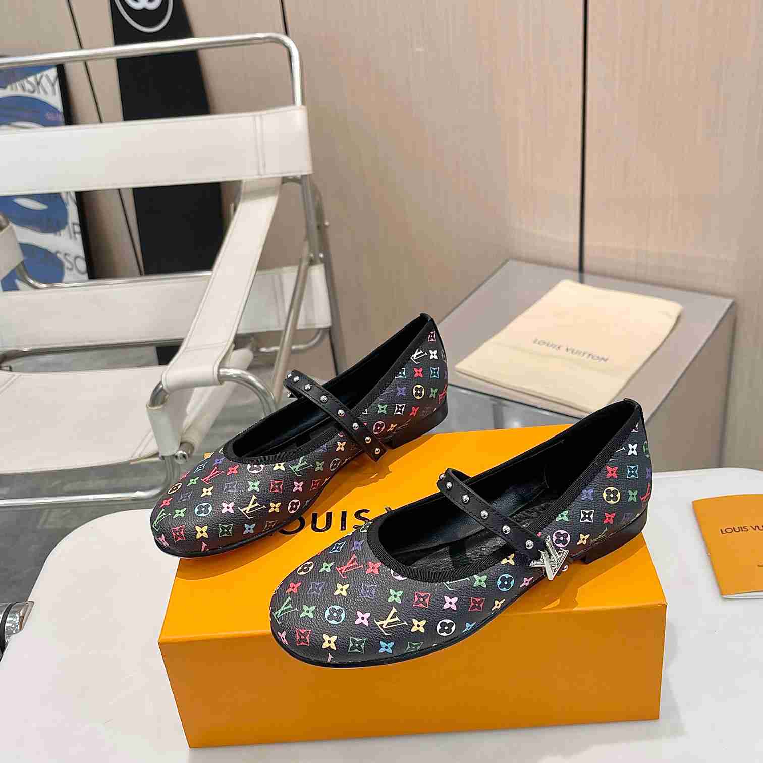Louis Vuitton LV x TM Romy Flat Ballerina   - FashionPlug
