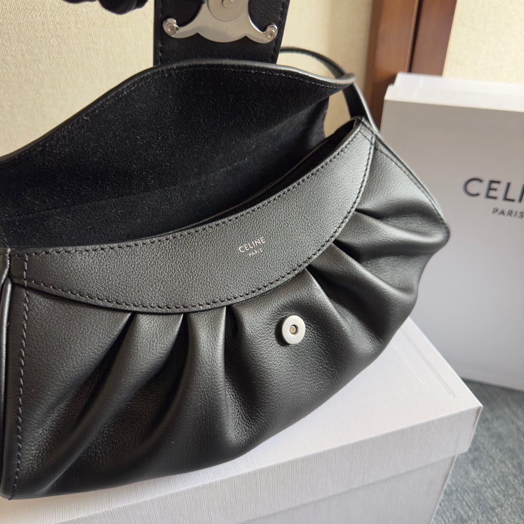 Celine Teen Celine Polly In Supple Calfskin - FashionPlug