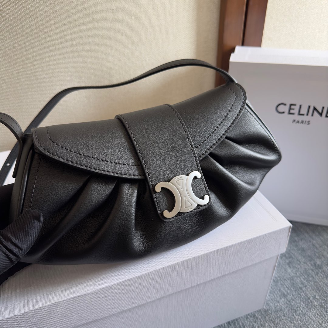 Celine Teen Celine Polly In Supple Calfskin - FashionPlug