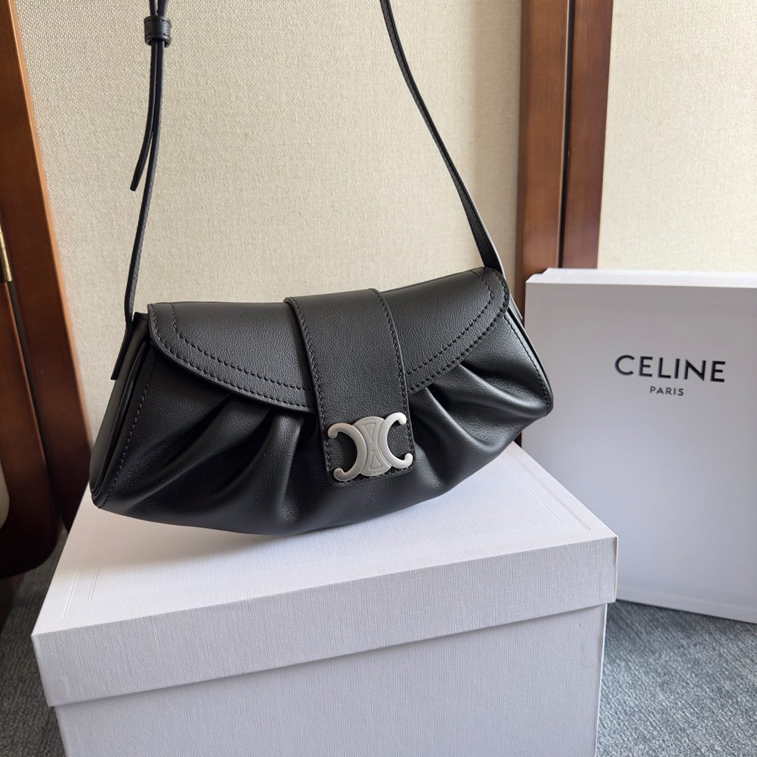 Celine Teen Celine Polly In Supple Calfskin - FashionPlug